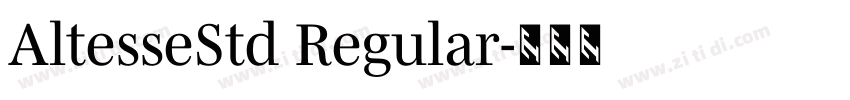 AltesseStd Regular字体转换